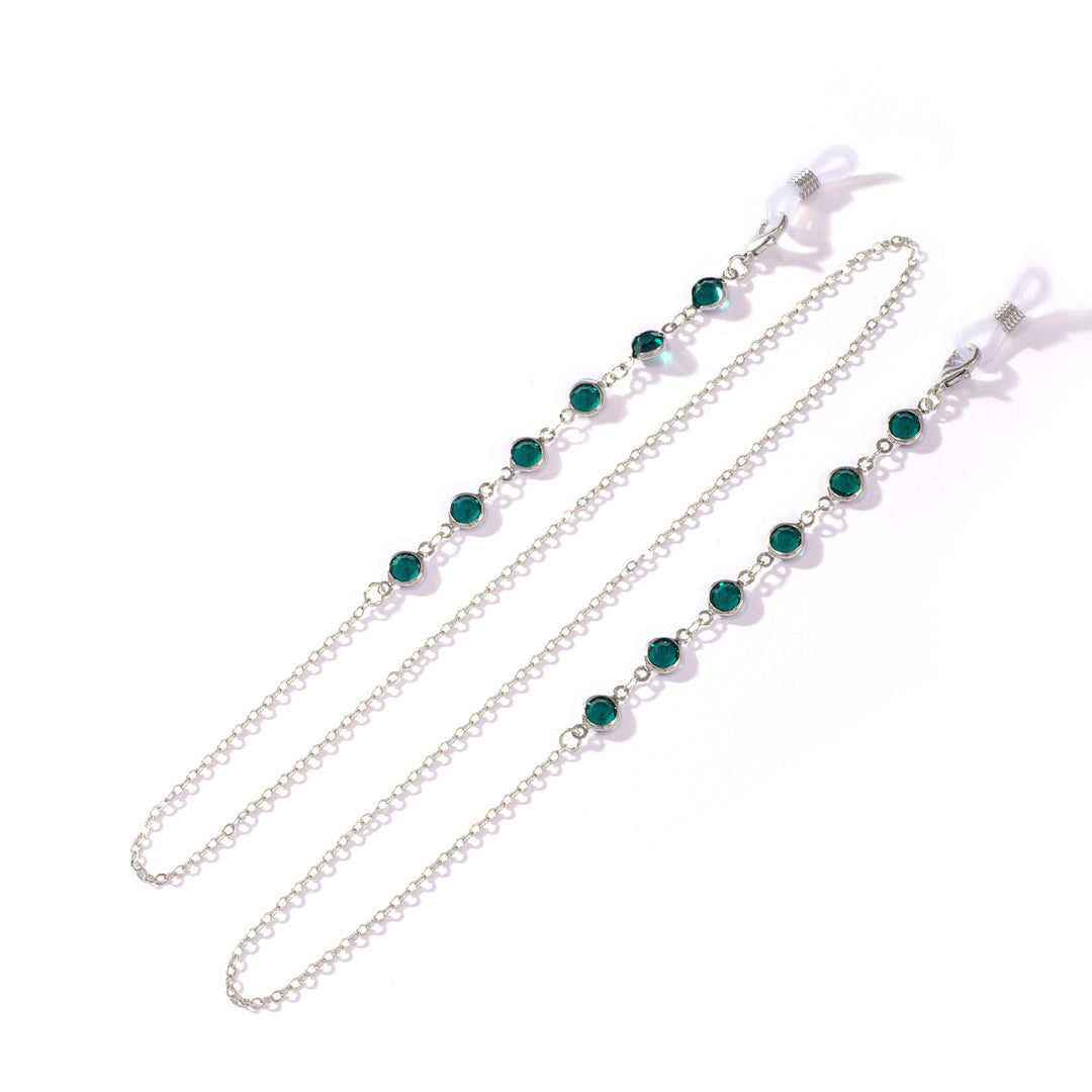 Stylish Crystal Chain Eyewear Holder Bowlift