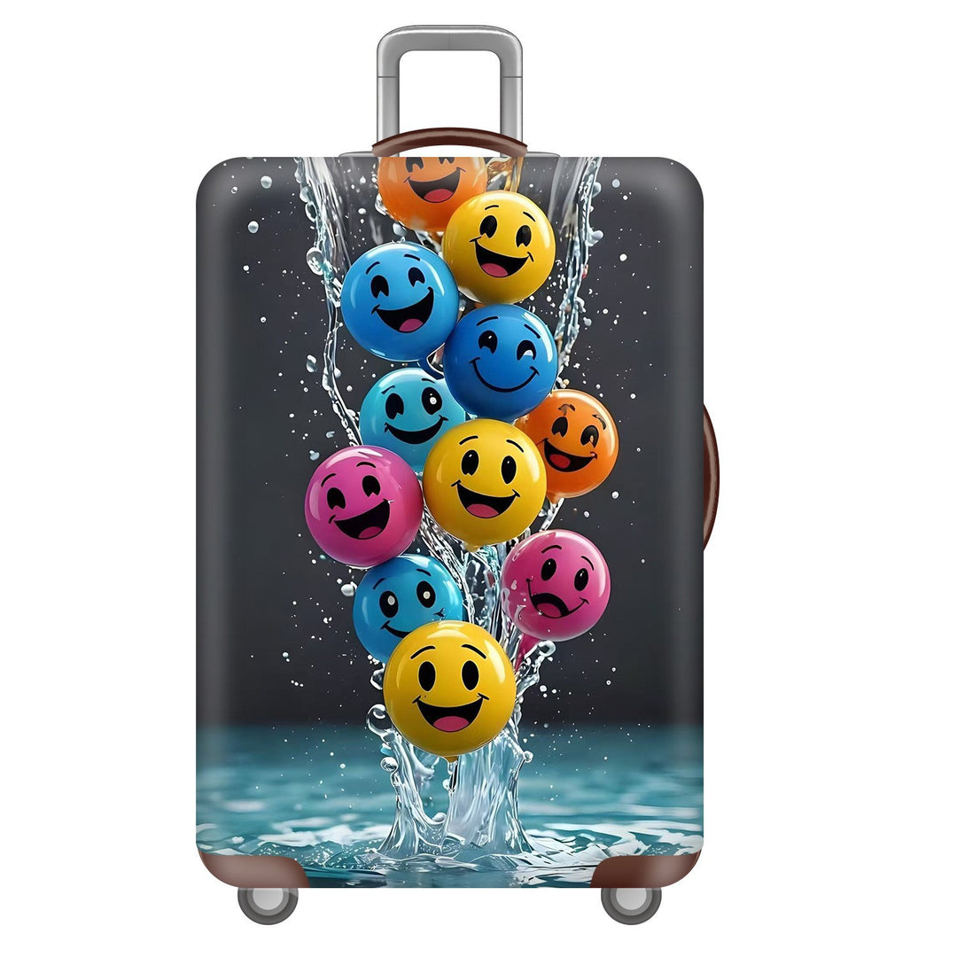 Unisex nan robust Hart shell trolley with lion portrait motif print, shock-resistant ABS polycarbonate shell, multi-wheeled chassis and TSA security lock Bowlift