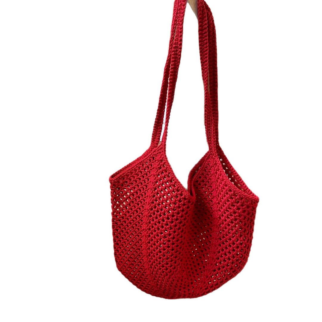 Hand-knotted tote bag in modern net design Bowlift