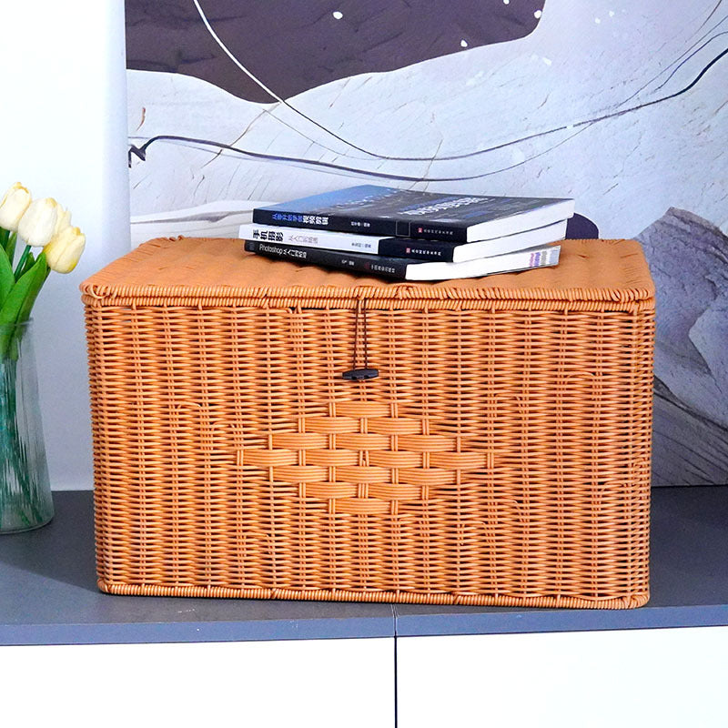 Women rectangular laundry basket made of woven material Bowlift