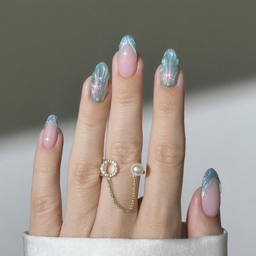 Artful Nail Art with Holographic Accents Bowlift