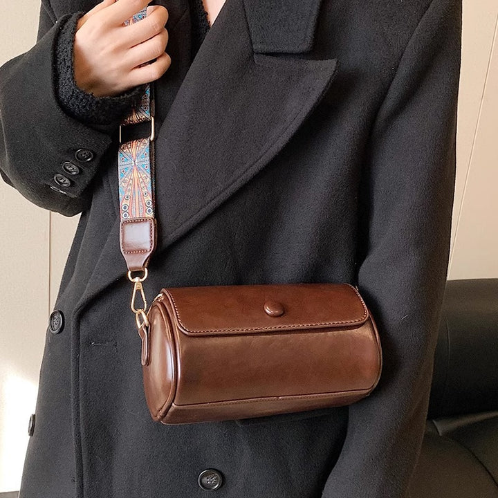 Retro Leather Crossbody Bag Bowlift