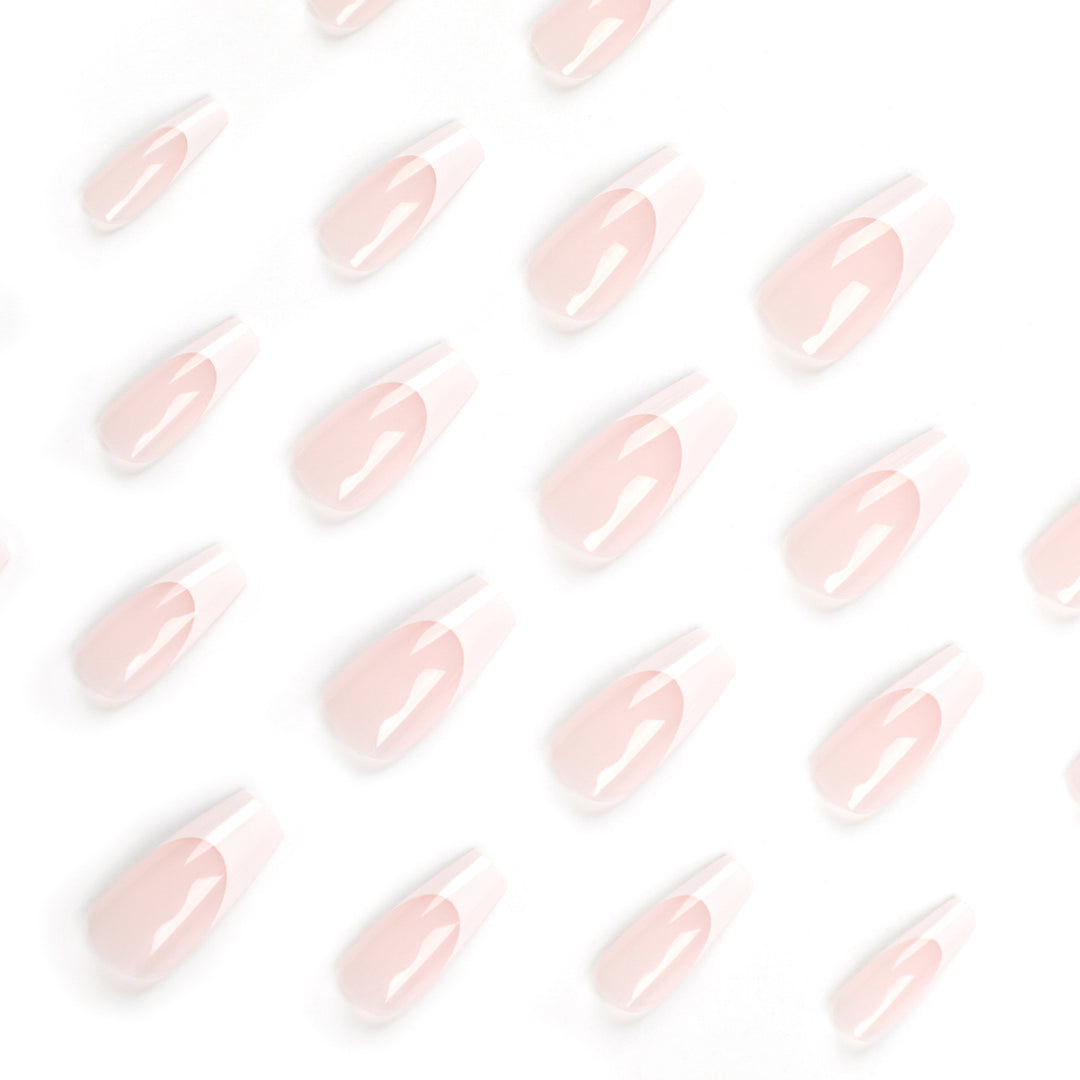 Artful nail extensions with translucent French tip Bowlift