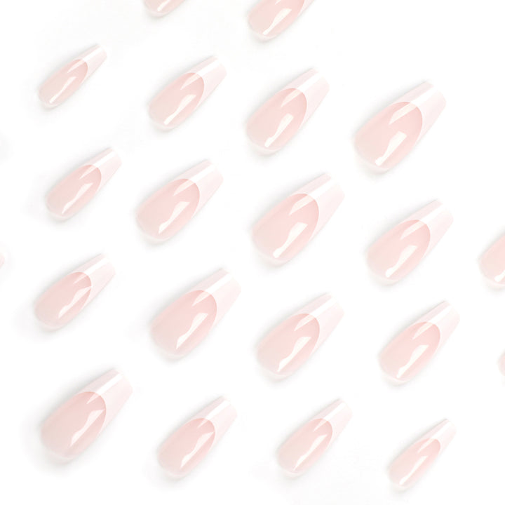 Artful nail extensions with translucent French tip Bowlift