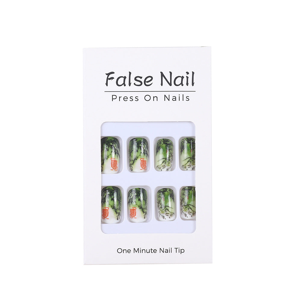 Artificial nails with bamboo design Bowlift