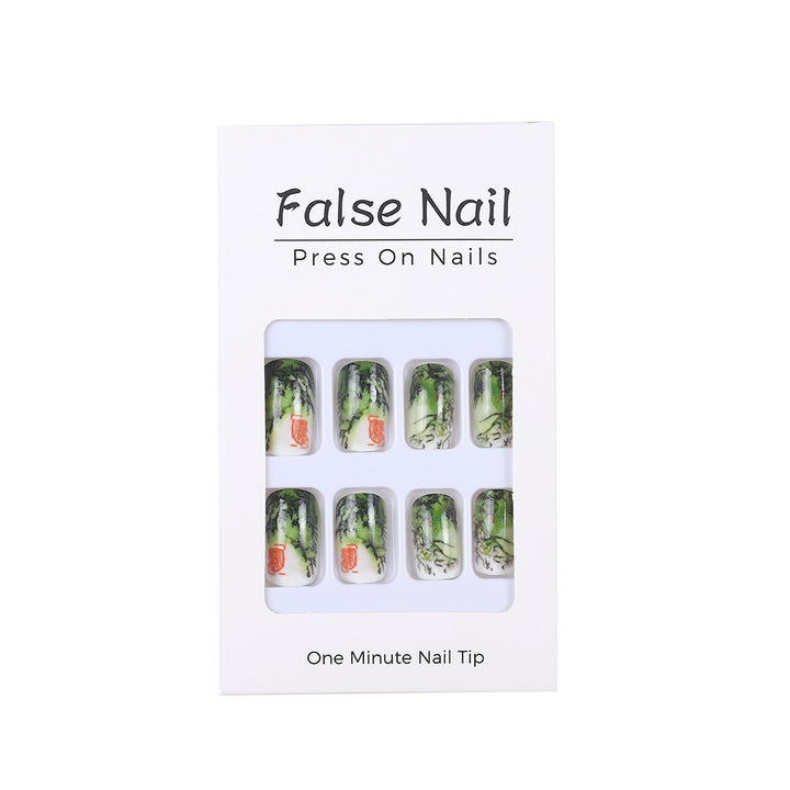 Artificial nails with bamboo design Bowlift