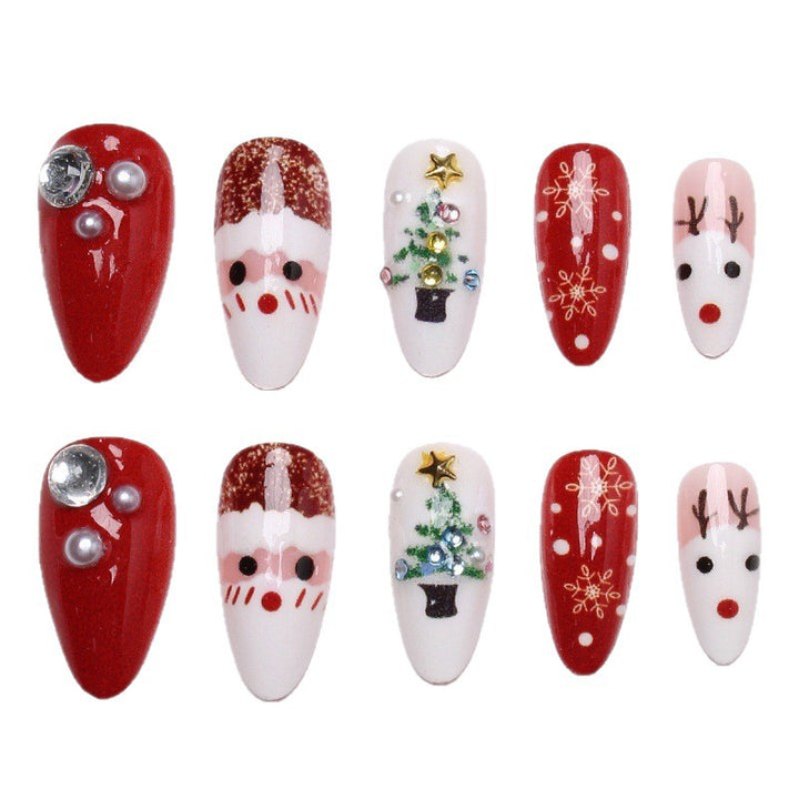 Creative artificial nails with Christmas motif Bowlift