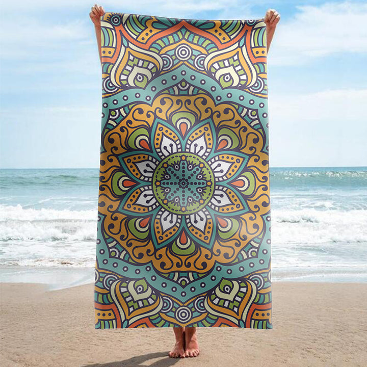 Beach towel with artistic mandala design Bowlift
