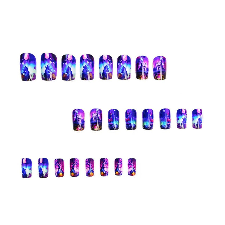 Artificial nail set with imaginative fairy tale motifs Bowlift