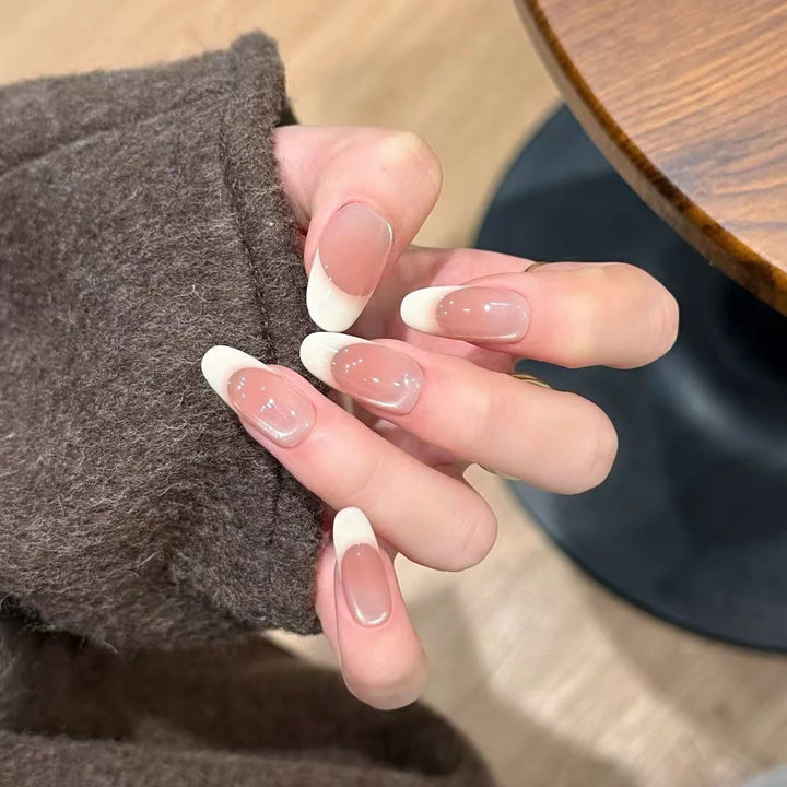 Ombre French Tip Press-On Nails Bowlift