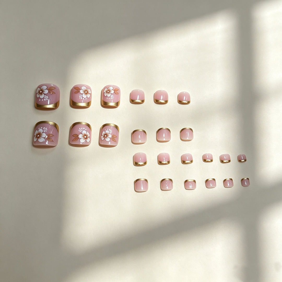 Decorative Floral Nail Art Tips Bowlift