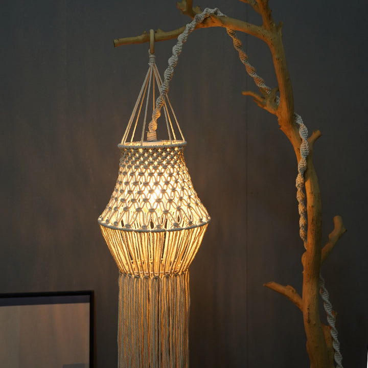 Macramé Pendant Light Shade Bowlift
