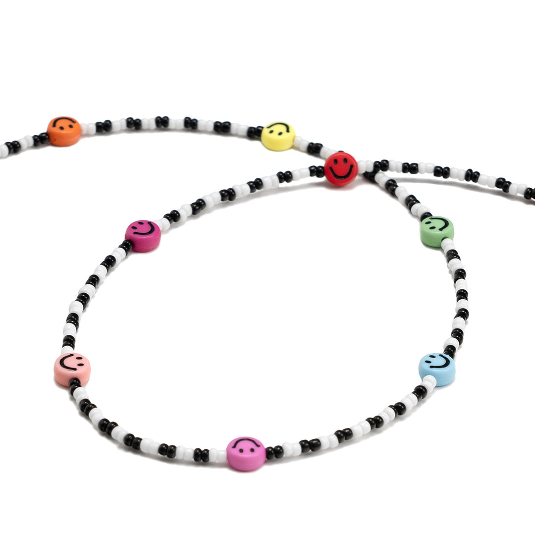Colorful Beaded Smile Face Eyewear Chain Bowlift