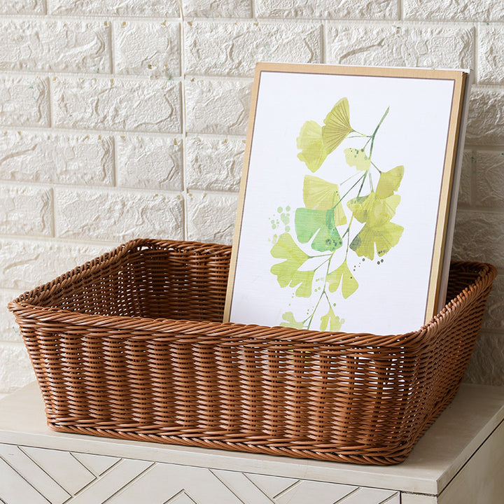Handwoven Rustic Storage Basket with Ergonomic Design Bowlift