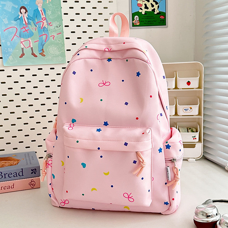 Playful Patterned School Backpack