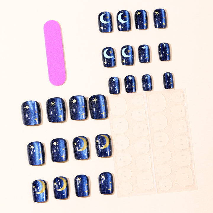 Celestial Night Sky Nail Art Extensions Bowlift