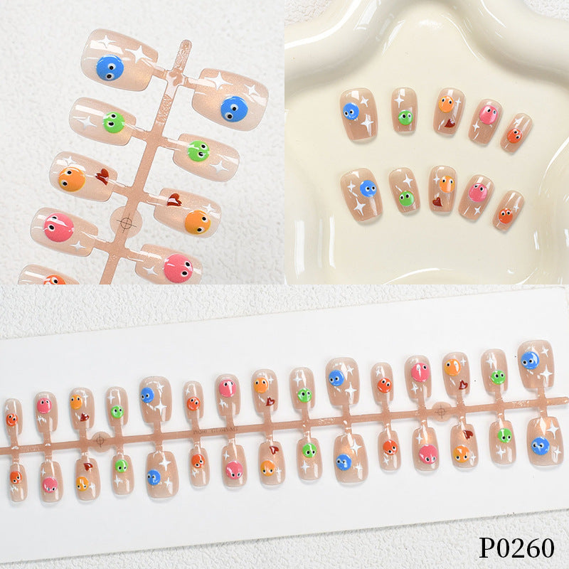 Playful Cartoon Fish Design Press-On Nail Set Bowlift