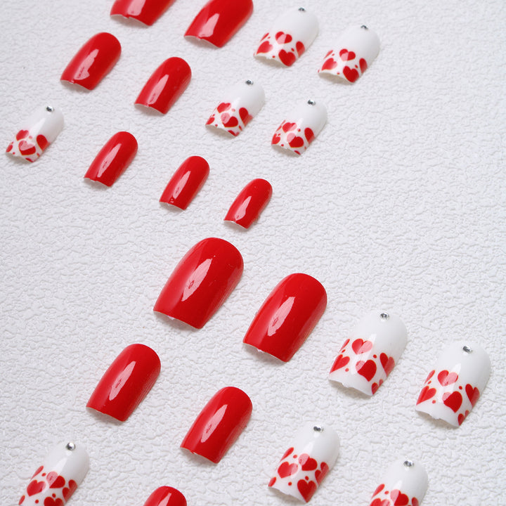 Romantic Heart-Inspired Press-On Nails Bowlift