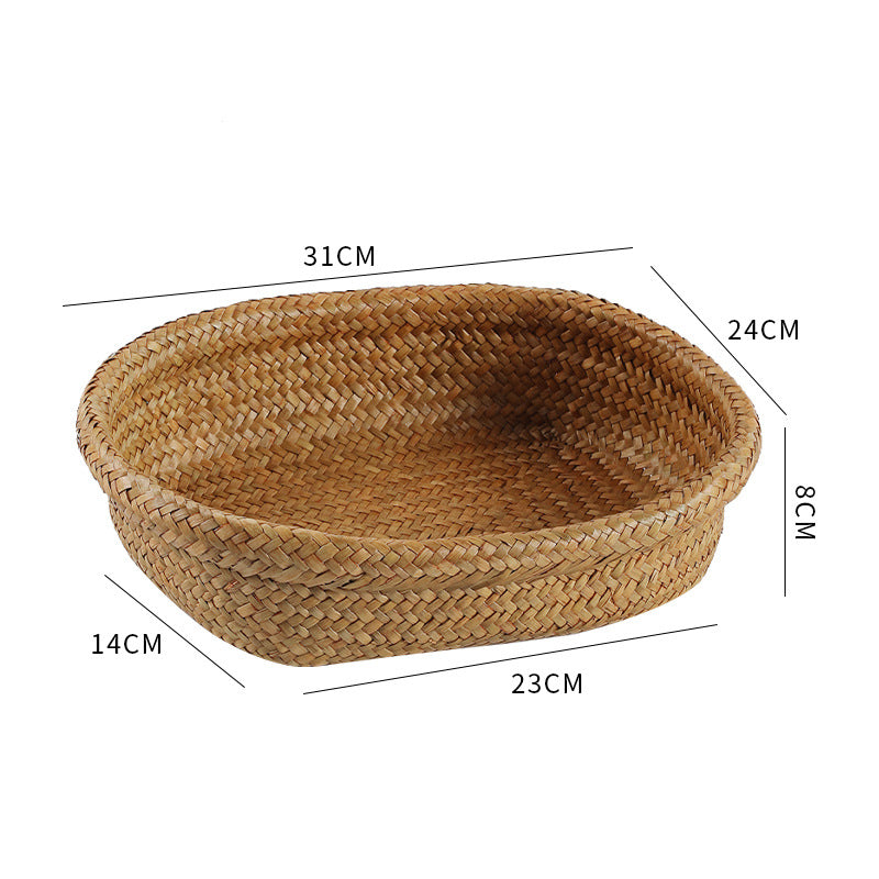 Unisex Oval Storage Basket made of Woven Natural Material Bowlift