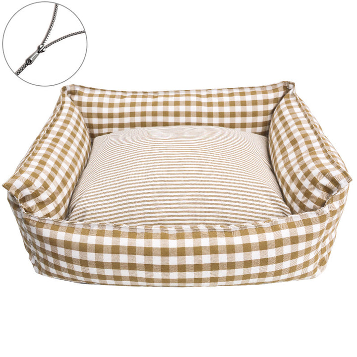 Stylish Checked Dog Bed
