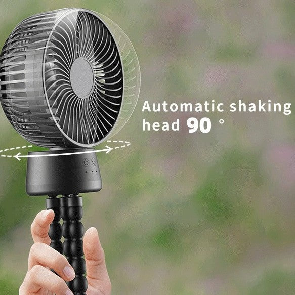 Unisex nan portable rechargeable desk fan with flexible tripod legs and quiet brushless motor Bowlift