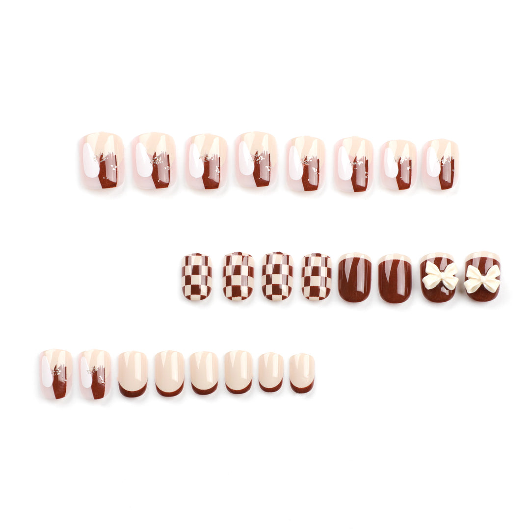 Creative Nail Art with Modern Patterns and Bow Motifs Bowlift