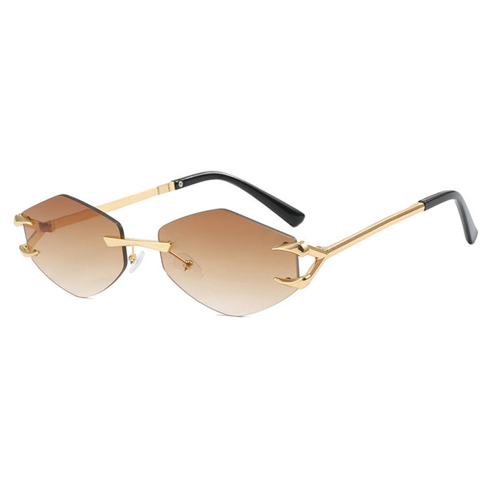 Women's geometric designer sunglasses with outstanding metal frame Bowlift