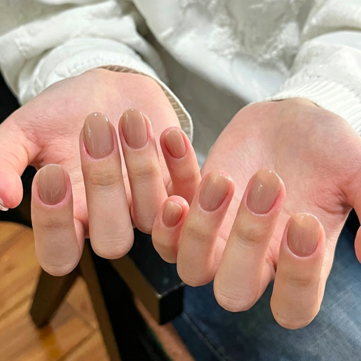 Natural Glossy Press-On Nails Bowlift