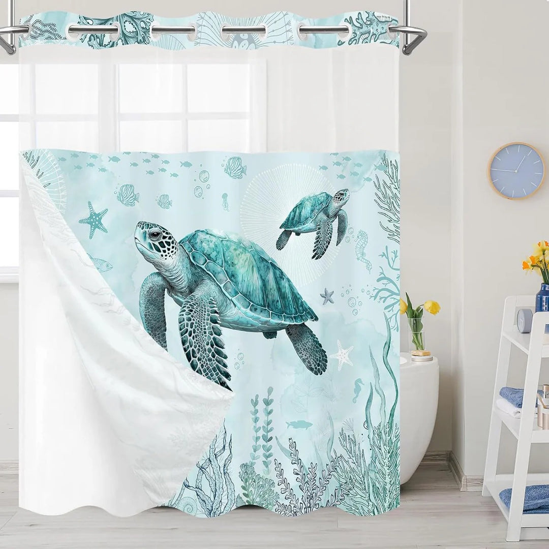Artistic Floral Shower Curtain Bowlift