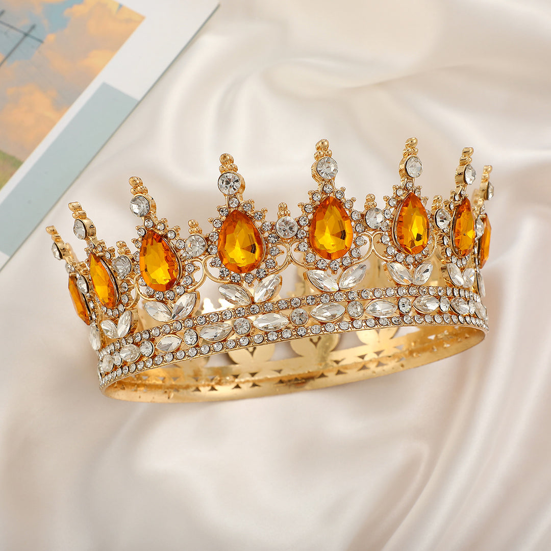 Ladies Luxurious Festive Crown with Shining Gemstones Bowlift