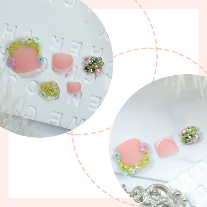 Floral Design Press-On Nails Set Bowlift 1788496077