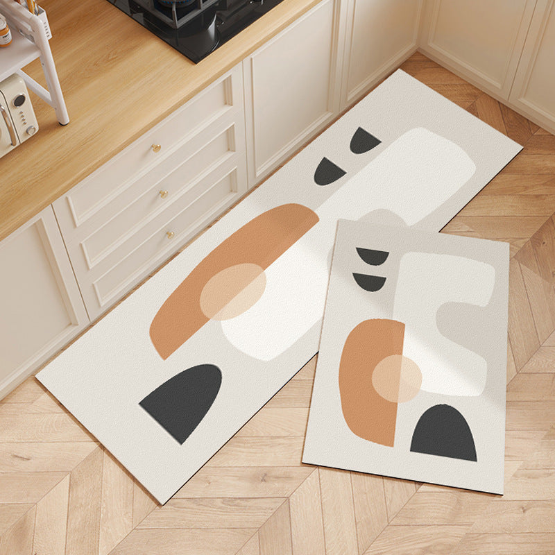 Contemporary Geometric Kitchen Runner Mat