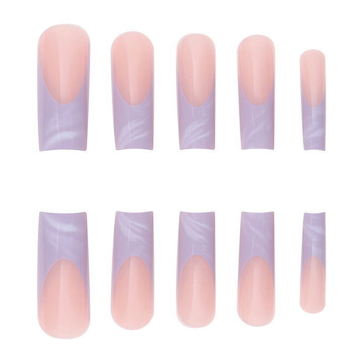 Long Acrylic Press-On Nail Set with Ombre Effect Bowlift