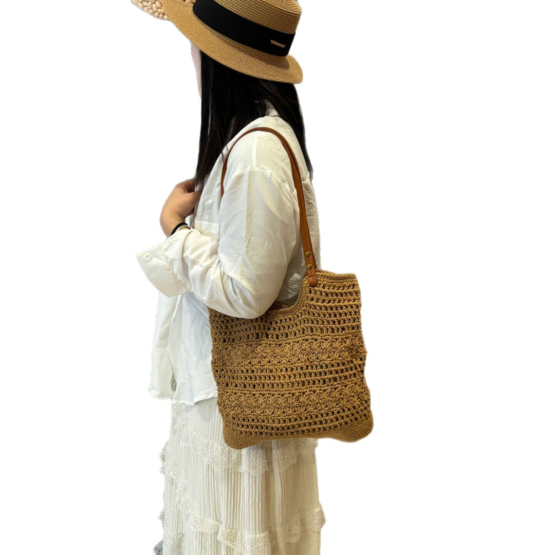 Handcrafted coarse mesh tote bag Bowlift