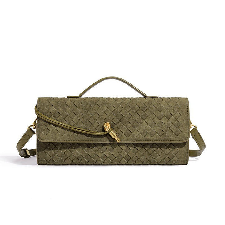 Woven Leather Clutch Bowlift