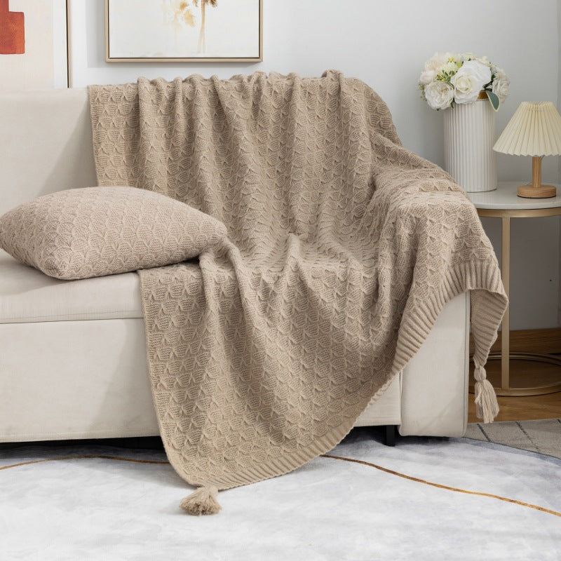 Cozy Knitted Throw Blanket