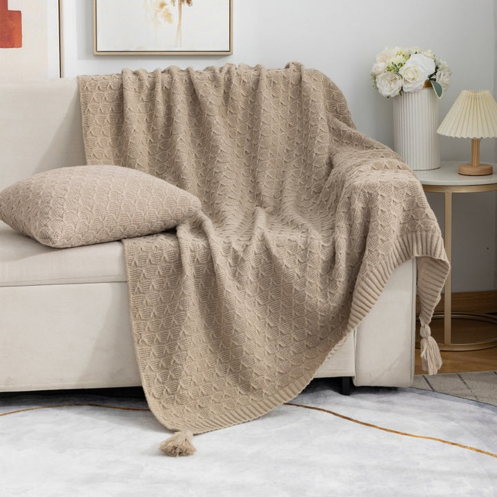 Cozy Knitted Throw Blanket