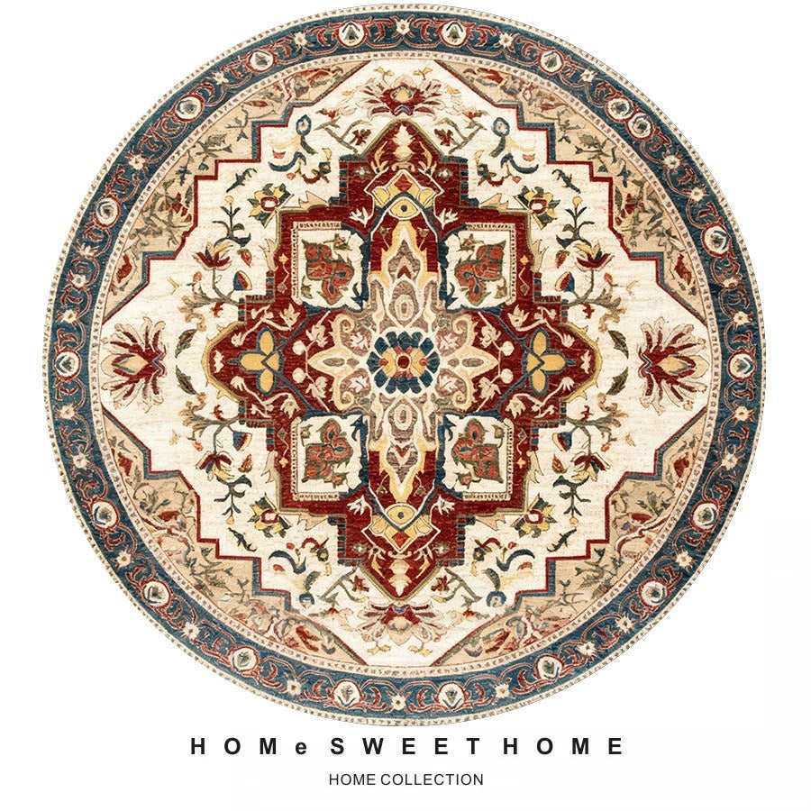 Vintage-Inspired Round Rug