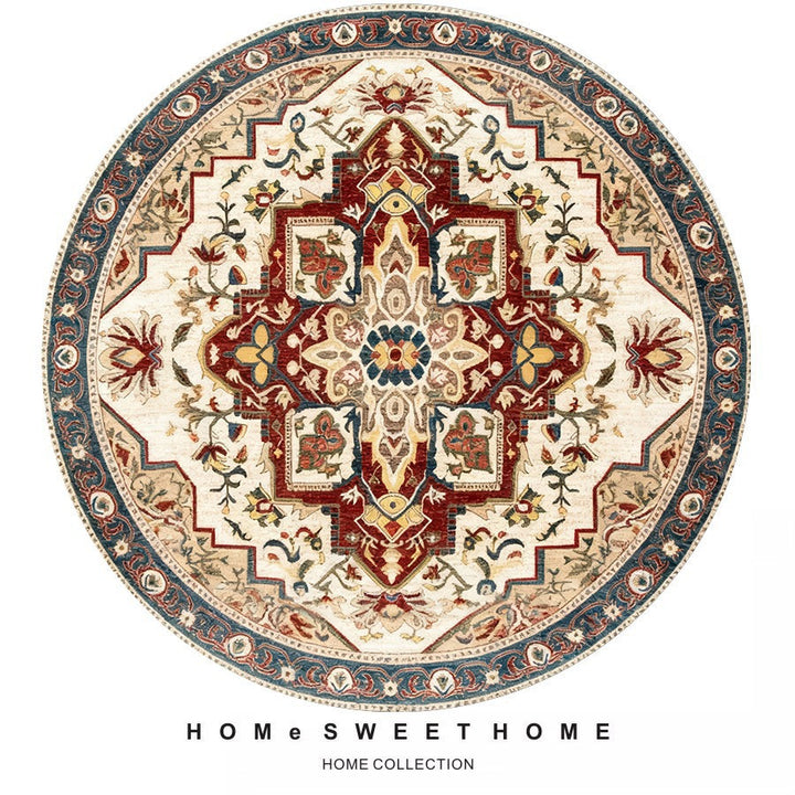 Vintage-Inspired Round Rug