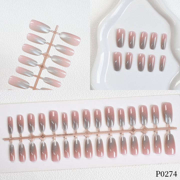 Ombre Glitter Press-On Nails Bowlift
