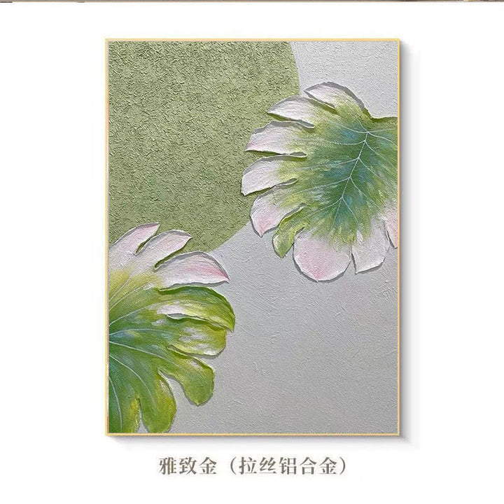 Textured Flora-Themed Canvas Art