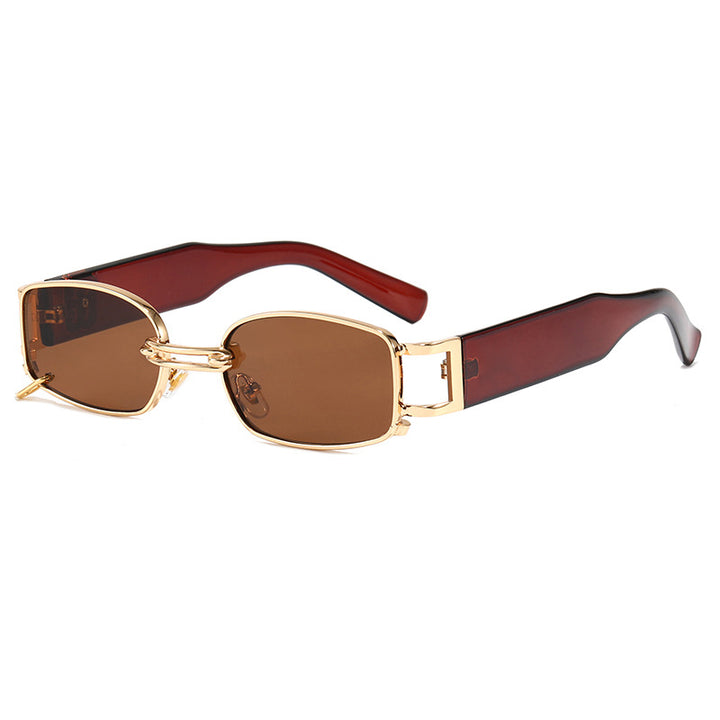 Women fashion rectangular sunglasses with exclusive metal frame Bowlift