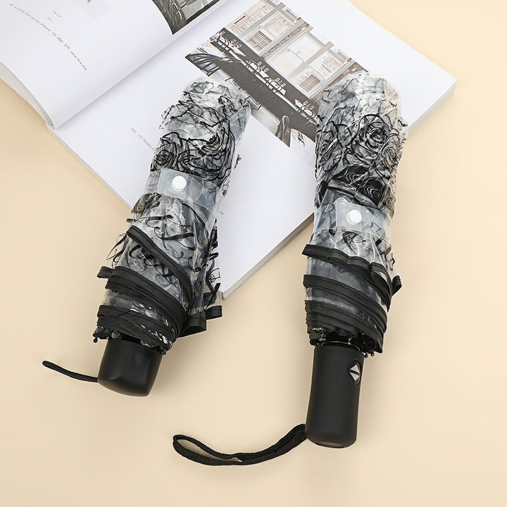 Ladies elegant transparent umbrella with romantic design Bowlift
