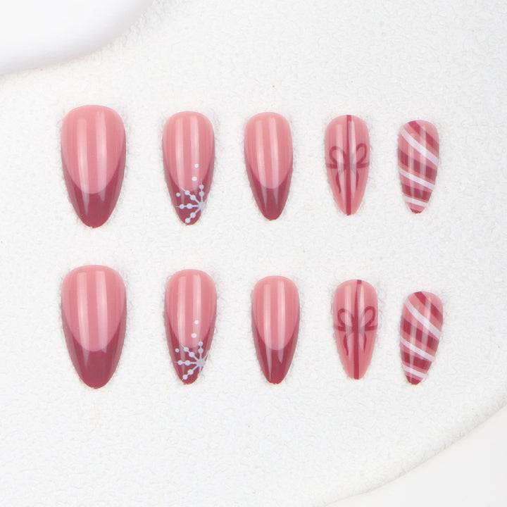 Festive Themed Stiletto Nail Art Extensions Bowlift