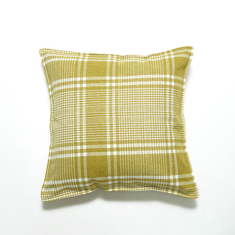 Checked Pattern Decorative Throw Pillow
