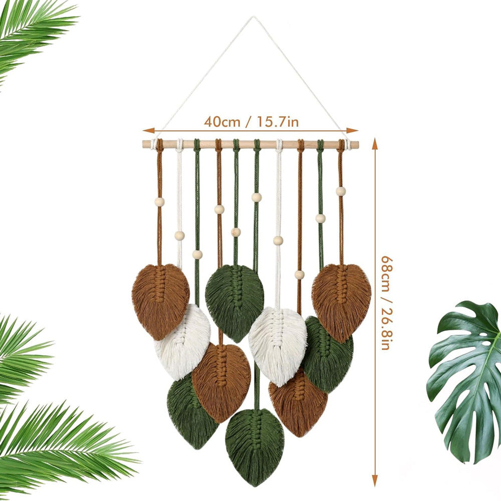 Macrame Leaf Wall Hanging Art Bowlift