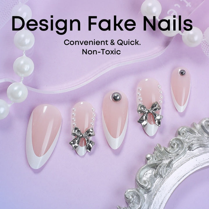 Acrylic nail set with elegant decorative embellishments Bowlift