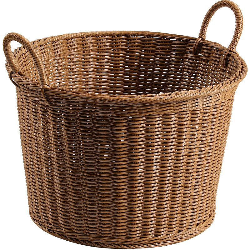 Handwoven Decorative Storage Basket with Ergonomic Handles Bowlift