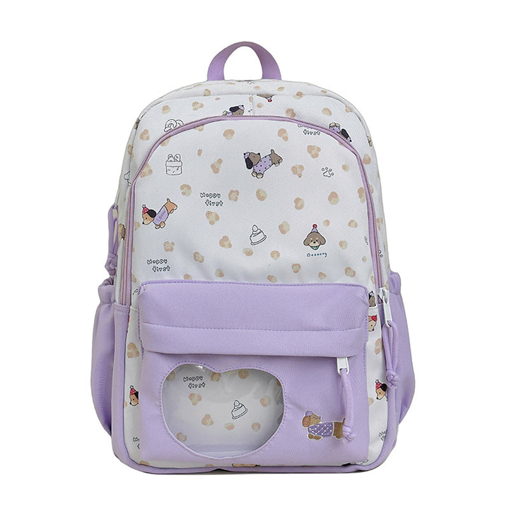 Backpack with Creative Music and Animal Motif Bowlift