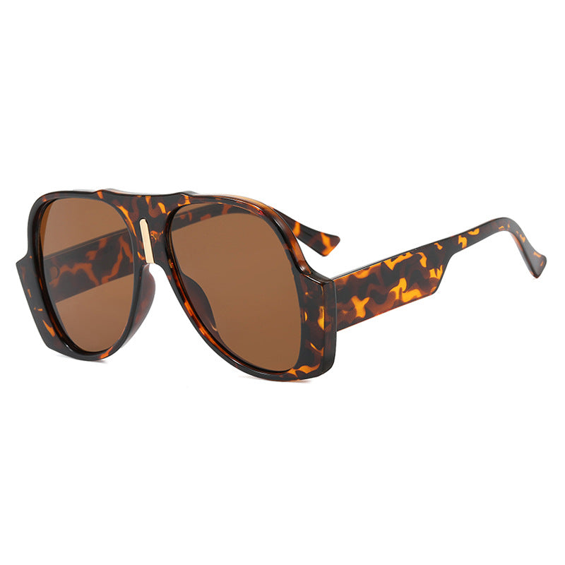 Women's square sunglasses with unique animal pattern frame and UV protection Bowlift